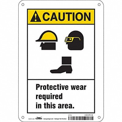 Safety Sign 10 inx7 in Aluminum