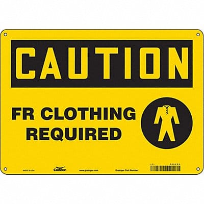 Safety Sign 10 in x 14 in Aluminum