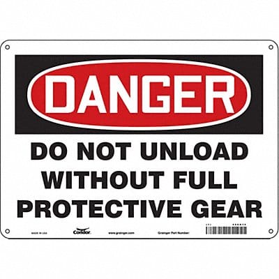 Safety Sign 10 in x 14 in Aluminum