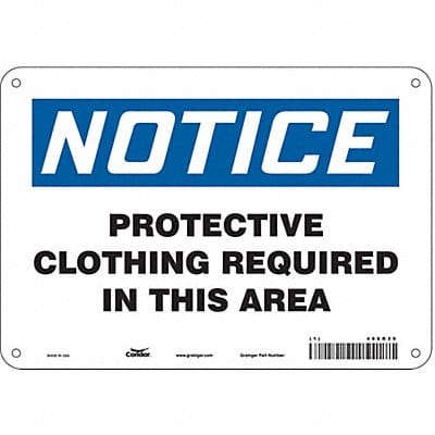 K0689 Safety Sign 7 in x 10 in Aluminum