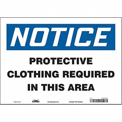 K0689 Safety Sign 10 in x 14 in Vinyl