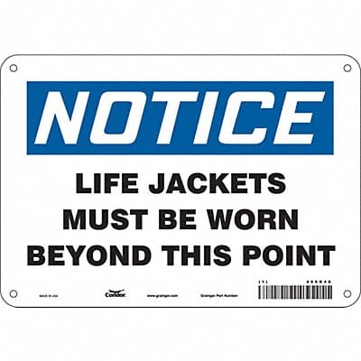 Safety Sign 7 in x 10 in Aluminum