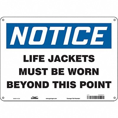 Safety Sign 10 inx14 in Aluminum