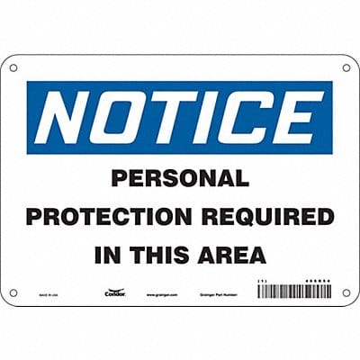 Safety Sign 7 inx10 in Polyethylene