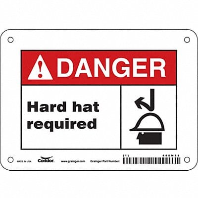 Safety Sign 5 in x 7 in Polyethylene