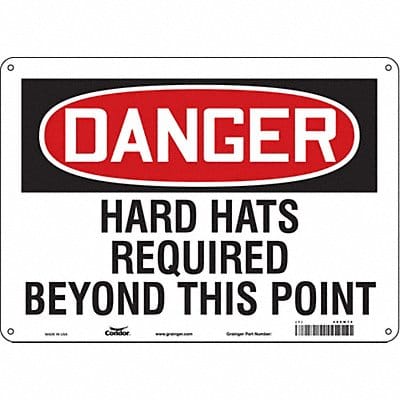 Safety Sign 10 in x 14 in Polyethylene