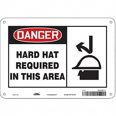 Safety Sign 7 in x 10 in Aluminum