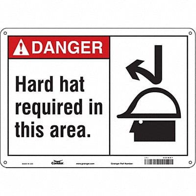 Safety Sign 10 in x 14 in Polyethylene