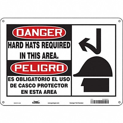 Safety Sign 10 inx14 in Polyethylene