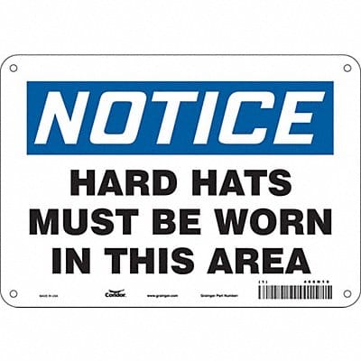 Safety Sign 7 in x 10 in Aluminum