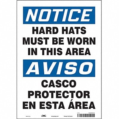 Safety Sign 14 in x 10 in Vinyl
