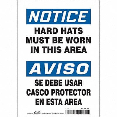 Safety Sign 10 in x 7 in Vinyl