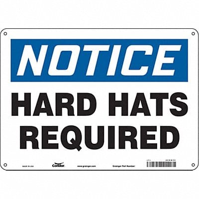 Safety Sign 10 in x 14 in Polyethylene