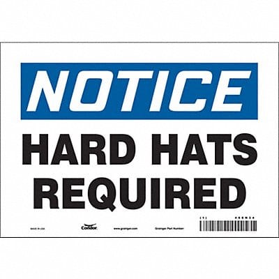 Safety Sign 7 inx10 in Vinyl