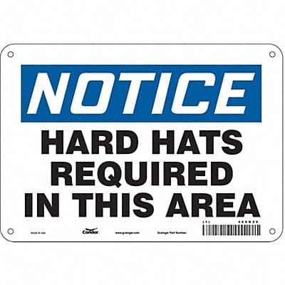 Safety Sign 7 inx10 in Polyethylene