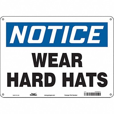 Safety Sign 10 in x 14 in Aluminum