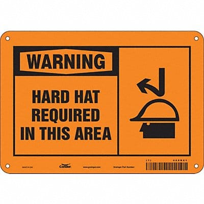 Safety Sign 7 inx10 in Polyethylene
