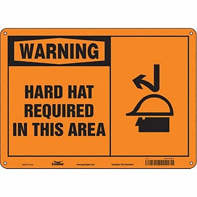 Safety Sign 10 inx14 in Polyethylene