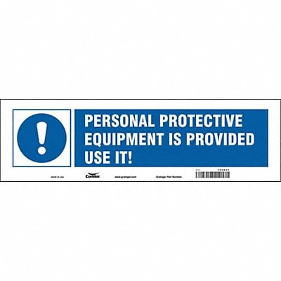 Safety Sign 5 in x 17 in Vinyl