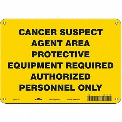 Safety Sign 7 inx10 in Polyethylene