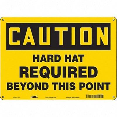 Safety Sign 10 inx14 in Polyethylene