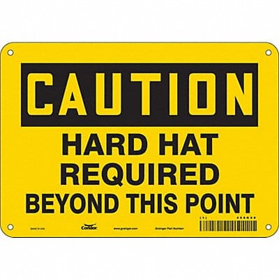 Safety Sign 7 in x 10 in Aluminum