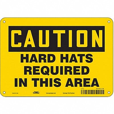 Safety Sign 7 in x 10 in Polyethylene