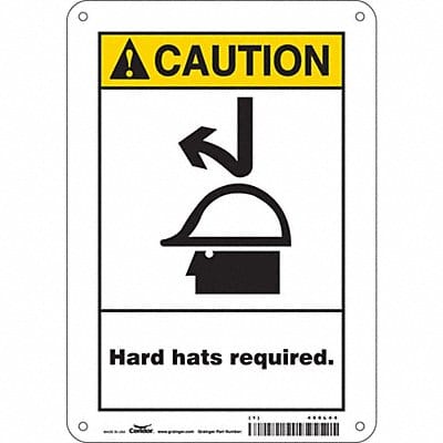 Safety Sign 10 in x 7 in Aluminum