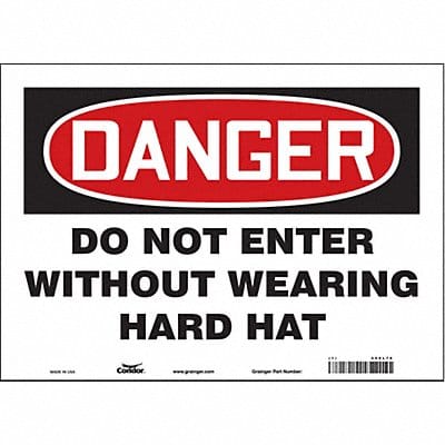 Safety Sign 10 in x 14 in Vinyl