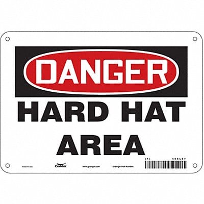 J6929 Safety Sign 7 inx10 in Polyethylene