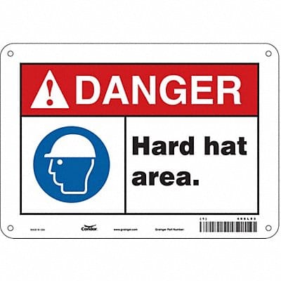 Safety Sign 7 in x 10 in Aluminum