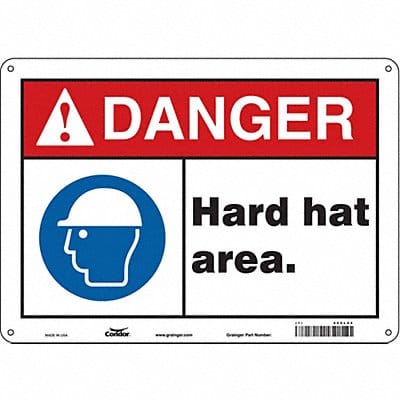 Safety Sign 10 inx14 in Aluminum