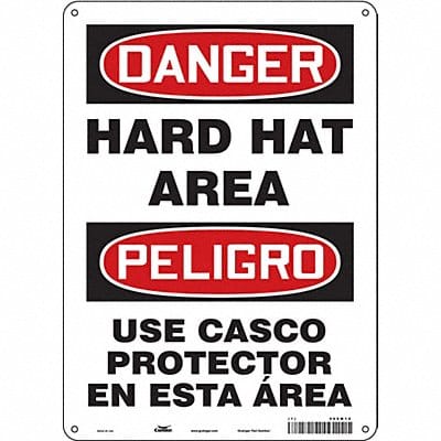 Safety Sign 14 in x 10 in Polyethylene