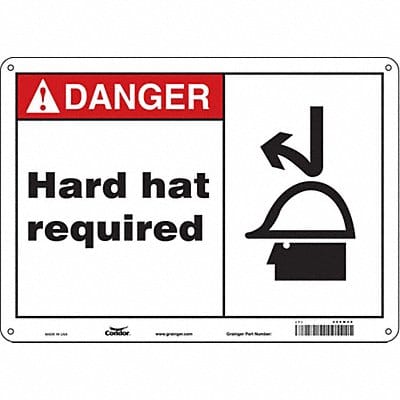 Safety Sign 10 in x 14 in Aluminum