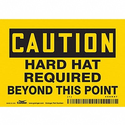 Safety Sign 3 1/2 inx5 in Vinyl
