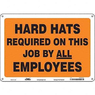 Safety Sign 10 in x 14 in Aluminum