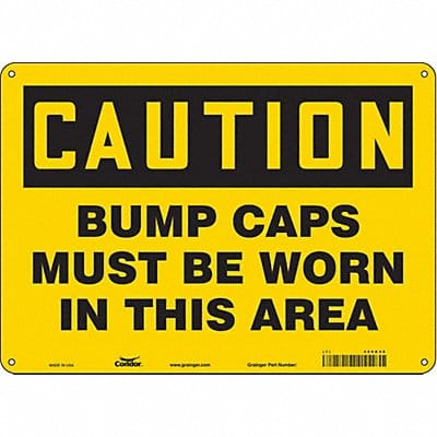 Safety Sign 10 inx14 in Polyethylene