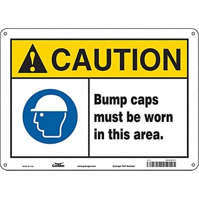 Safety Sign 10 in x 14 in Polyethylene
