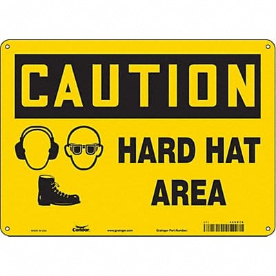Safety Sign 10 in x 14 in Polyethylene