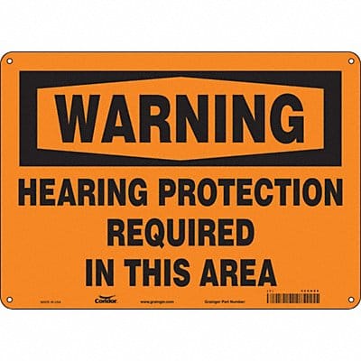 Safety Sign 10 inx14 in Polyethylene