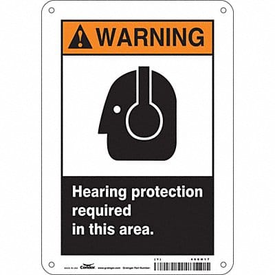 Safety Sign 10 in x 7 in Aluminum