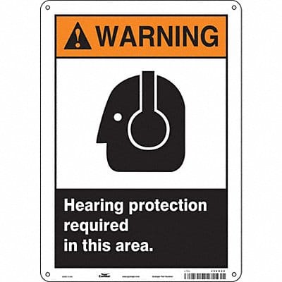 Safety Sign 14 in x 10 in Polyethylene