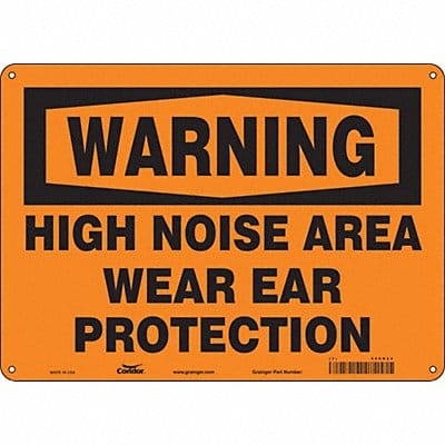 Safety Sign 10 in x 14 in Aluminum