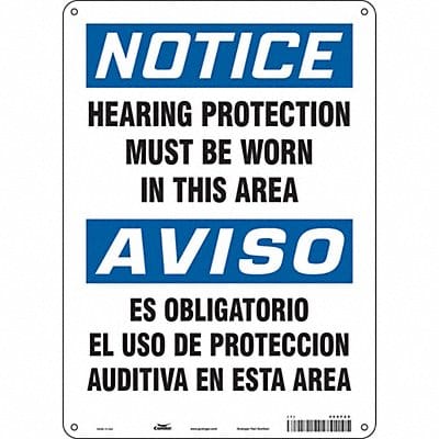 Safety Sign 14 inx10 in Polyethylene