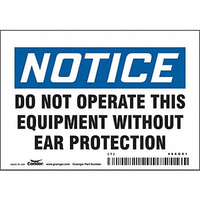 Safety Sign 3.5in x 5in Vinyl