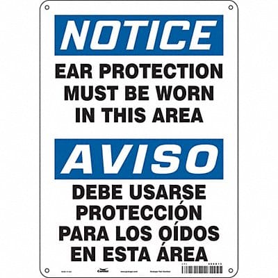 Safety Sign 14 in x 10 in Polyethylene