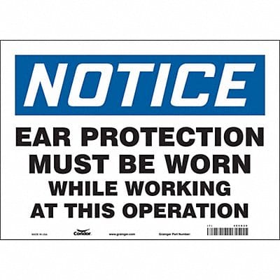 Safety Sign 10 in x 14 in Vinyl