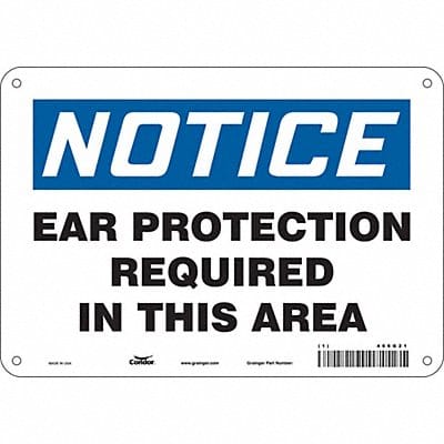 Safety Sign 7 in x 10 in Aluminum