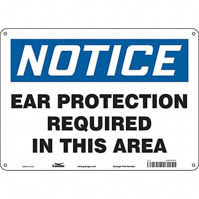 Safety Sign 10 in x 14 in Aluminum
