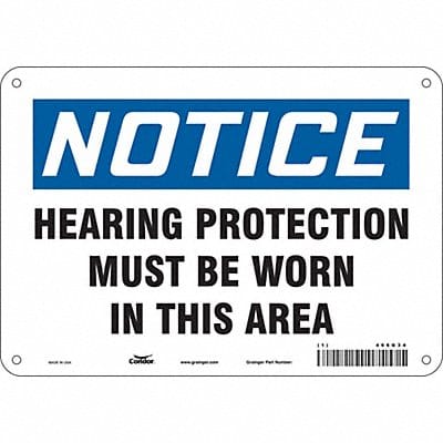 Safety Sign 7 in x 10 in Aluminum